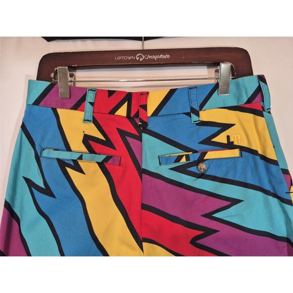 Loudmouth Golf Men's Colorful John Daly Captain Thunderbolt Shorts 32 - Picture 6 of 7